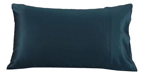 LilySilk 1008-0-11-Standard Silk Pillowcase in Dark Teal 0