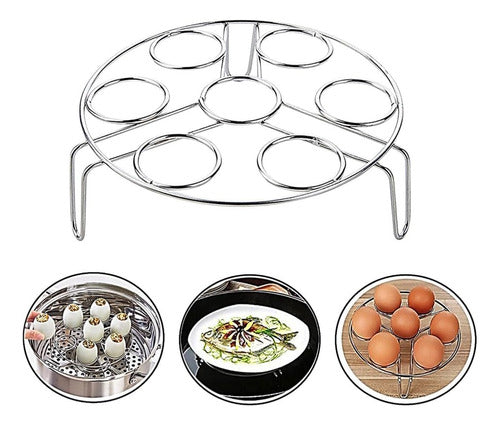 Me'n Lily Pressure Steamer Stainless Steel Stackable Insert Pans with Egg Rack 2