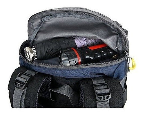 Mochila Impermeable Para Senderismo - 50 L Negro. 4