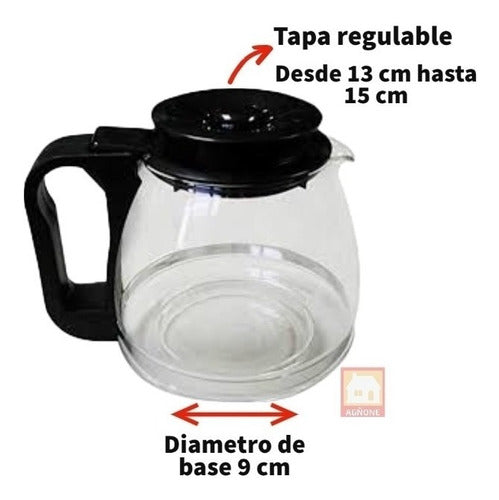 Glass Conical Jug Jar for Coffee Maker Philips HD7457 1