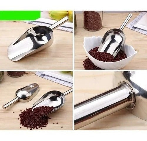 Galario Ice Spoon Scoop for Cocktail Grains Stainless Steel x2 4