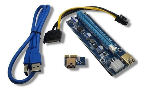 AMITOSAI MTS-BTCMINERGOLD PCIe Riser 16x to 1x USB 3.0 60cm Cable Rig Minep1 0