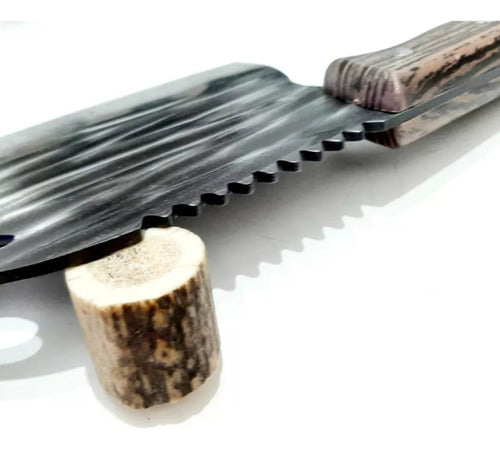 Geko Cuchillo Hachuela Hacha Sushi Carne Pescado Acero Madera 1