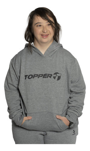 Topper Basic Women's Fashion Sweatshirt in Gray Melange 1