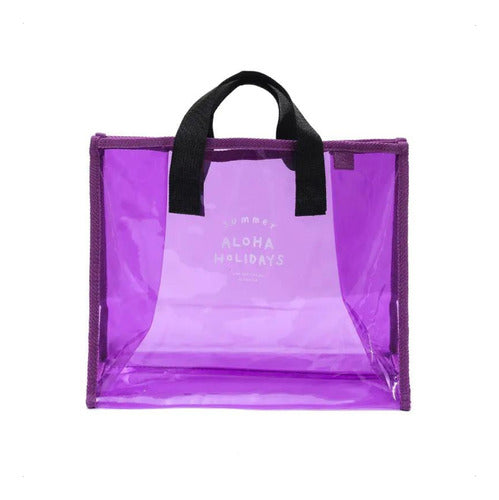 Transparent Beach Bag Women's PVC Tote Bag 28