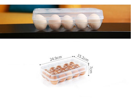 Plastic Egg Holder Tray X 15 with Transparent Lid and White Base by Pettish Online 10