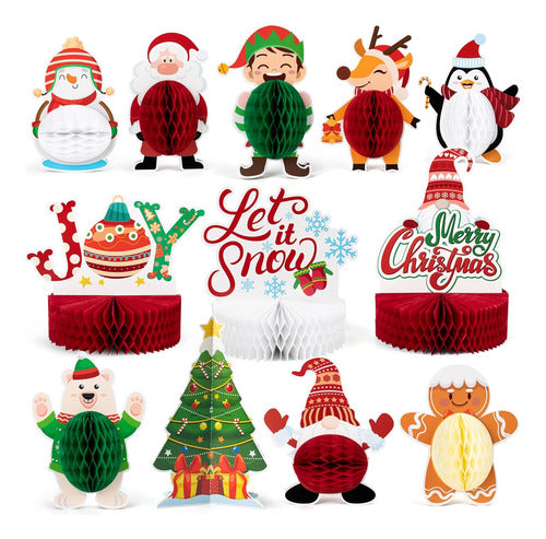 Mocoosy Christmas Table Centerpieces Decoration Pack X 12 0