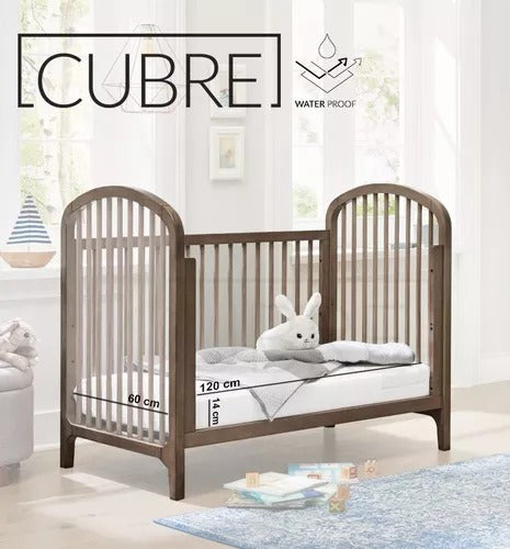 CUBRE PVC Mattress Protector with Elastic for Crib 120 x 60 x 14 1