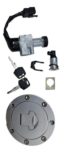 Kit Llave Contacto Honda Cb 190r Con Tapa Generico Mr Motos 0