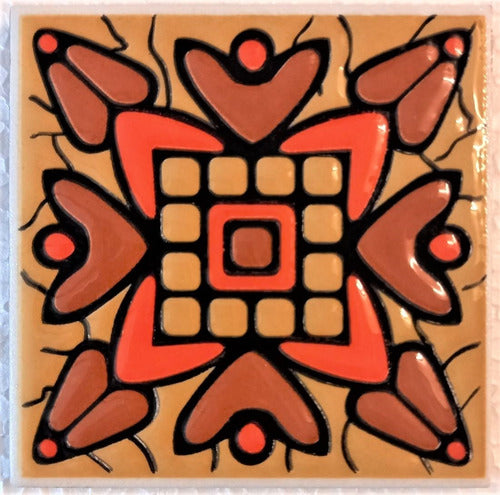 Tercero Fuego - Ceramikero Azulejo 10x10 Con Relieve 2