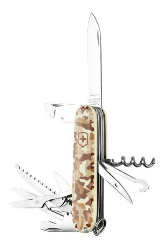 Victorinox Huntsman Camo Beige 15-Function Pocket Knife + Pouch 1