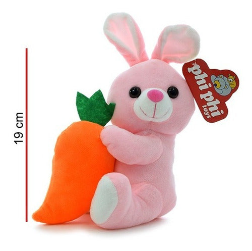 Phi Phi Toys Bunny Plush with Large Carrot 19cm 1