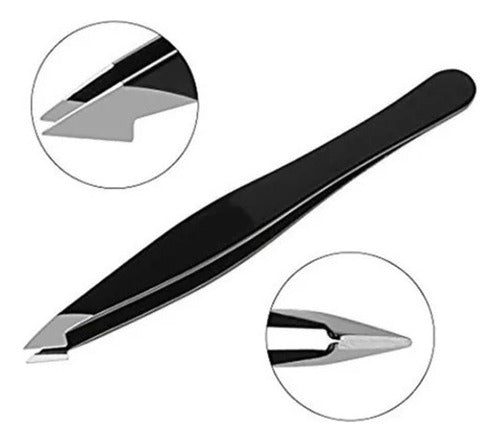 Shop Professional Angled Tweezers with Non-Slip Grip 3