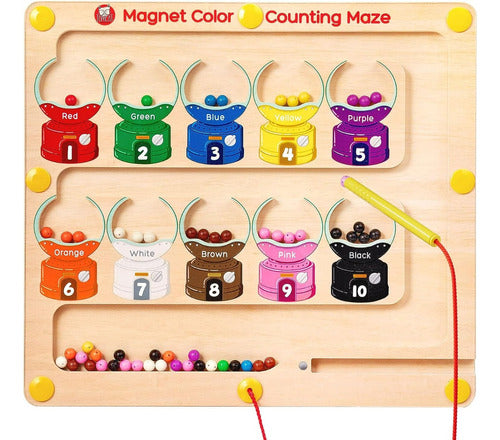 Teletiendauy Magnetic Labyrinth Colors and Numbers Montessori 0