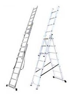 Ingco Aluminum 3-Section Ladder with 8 Steps 1