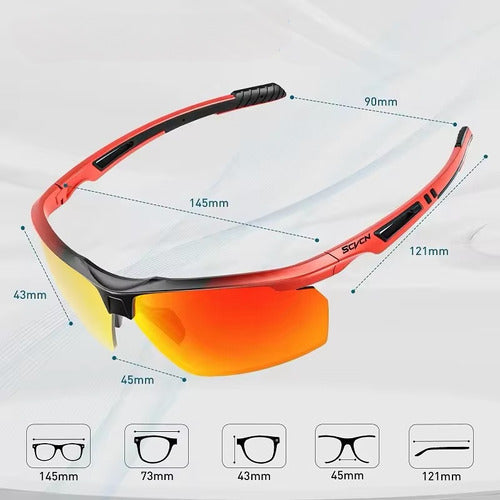 SCVCN Lentes Deportivos Polarizados UV400 1