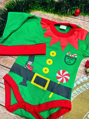 Christmas Baby Body Santa Claus or Elf with Hat - Premium Quality Cotton 8