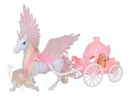 Best Winged Unicorn with Carriage and Doll 0