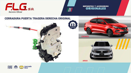 Cerradura Trasera Derecha Argo Cronos Fiat Argo 17/21 3