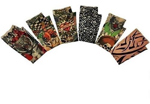 AKStore Temporary Sunscreen Arm Sleeves for Fake Tattoos 1