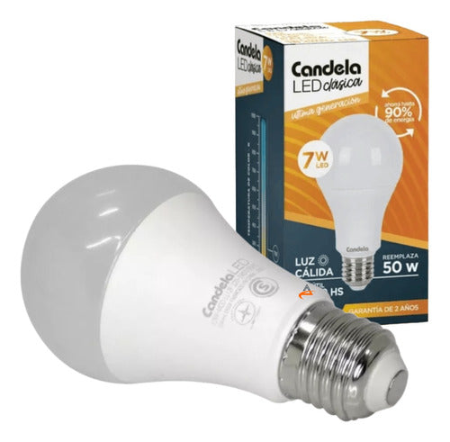 Candela Led 7w Rosca E27 Candela A60 Foco 2