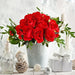 Cewor 15pcs Artificial Red Silk Roses with Long Stem - Party 6