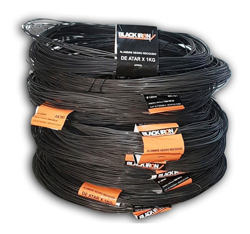 Black Iron 10 Rolls of Annealed Wire Binding Nº16 X 1 Kilo 0