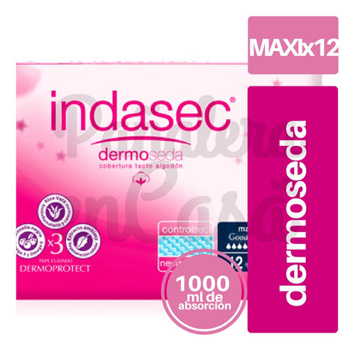 Indasec Maxi Goodnight Absorbent Pads 12 Units 1