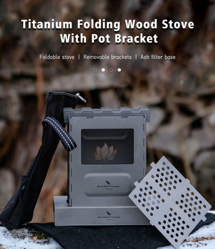 Boundless Voyage Foldable Titanium Wood Stove for Outdoors 1