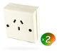 Richi Pack X 2 Surface Socket with 1 Plug No Cable 6