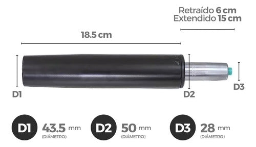 Pontecsa Pneumatic Piston for Office Chair Gamer Hydraulic 1