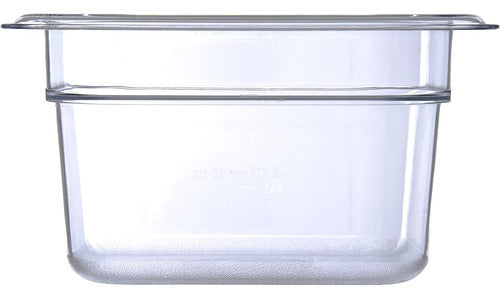 CFS Plastic Food Pan 1/6 Size 4 Inches Deep Clear 1