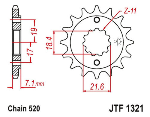 Piñon Honda Transmisión Crf 250 L Tornado Jt 14d Xr 1