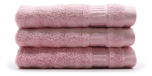 MUSH Bamboo Facial Towel Set of 3 (Pink, 14 x 14 in) 0