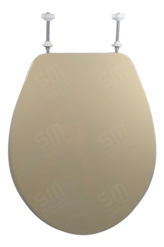 Toilet Seat Wooden Laquered with Stainless Steel Fittings for Victoria RO Toilet Sand Color 1