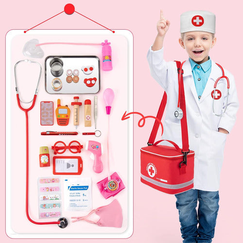 Kit De Médico Para Niños, 34 Piezas, Con Estetoscopio 3