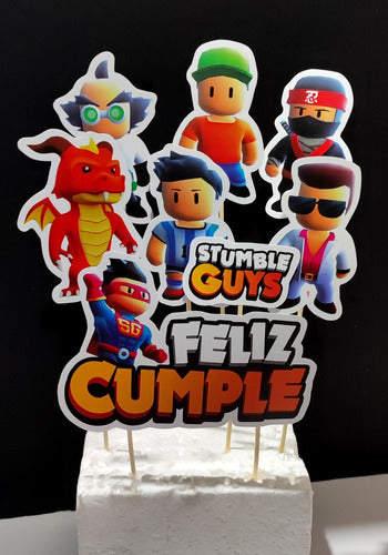 Cake Topper Stumble Guys Happy Birthday Decoration 1