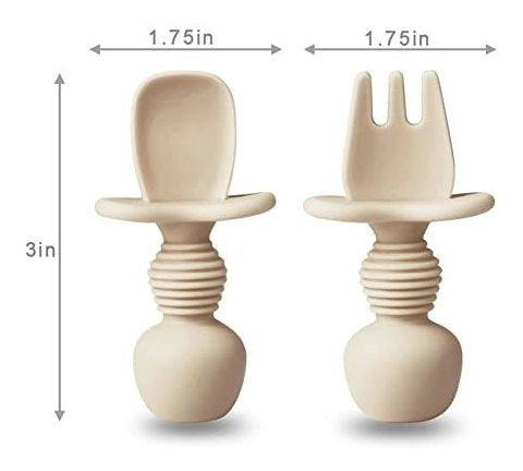 Juego De 6 Cucharas Y Tenedores De Silicona Para Bebe 1