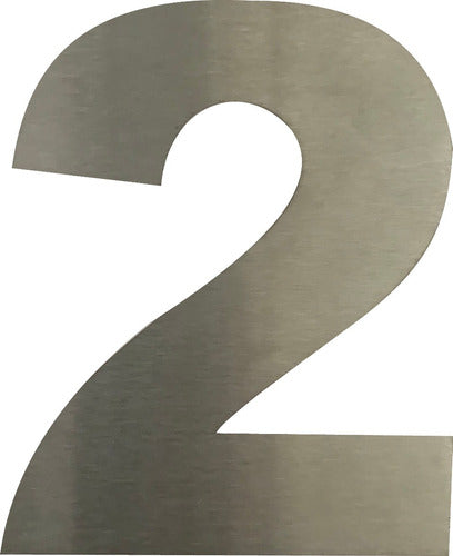 Imeld Numbers Made of Stainless Steel 40cm Brushed Set of 4 1