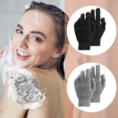 Wllhyf 2 Pares De Guantes Exfoliantes De Doble Cara, Guantes 4