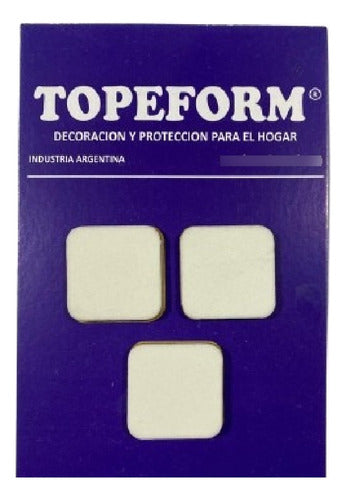 Topeform Adhesive Square Stop 3 Cm White Pack of 15 0