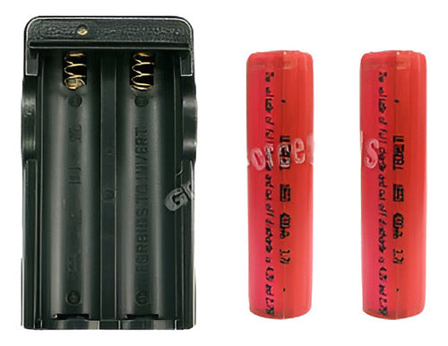 Protegido De 4200mah De 2 X 18650 Li-ion 3.7v Batería Recarg 0