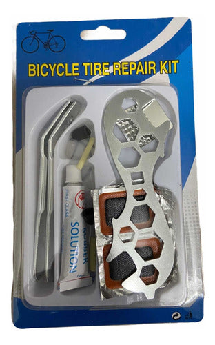 Veoquiero Bicycle Repair Kit Puncture Patch Multi-Function Wrench 1