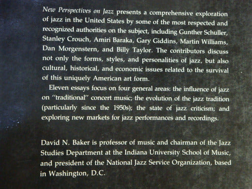 Jazz - Baker - New Perspectives on Jazz - Jazz  -  Baker  -  New  Perspectives On  Jazz