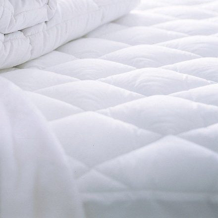 Abstract Quilted Mattress Pad - White Fitted 1