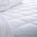 Abstract Quilted Mattress Pad - White Fitted 1