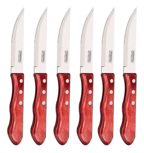 Tramontina Jumbo X6 Polywood 25cm Asado Churrasco Knife Set 0