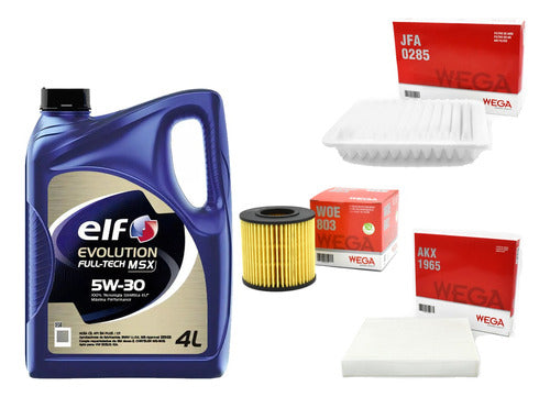 Kit Filtros Toyota Corolla 1.8 + Aceite Elf Msx 5w30 4l 0