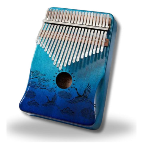 Kalimba Piano De Pulgar 21 Teclas Madera De Caoba + Afinador 0