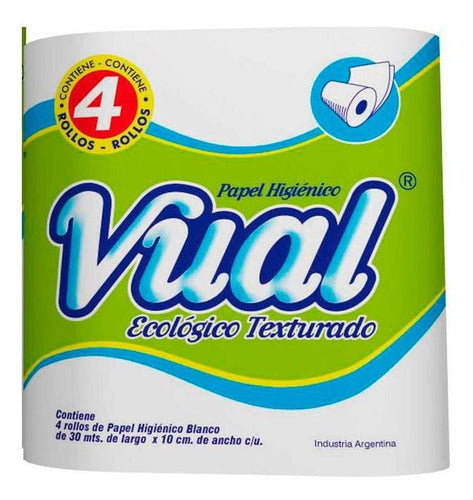 VUAL Pack X 48 Unid. Papel Higienico Ecol 4x30 Mt 0